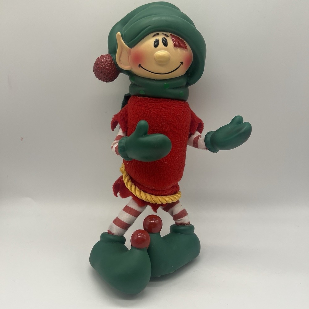 Christopher Pop-In-Kins Vinyl Cloth Christmas Elf Figure Doll Vintage